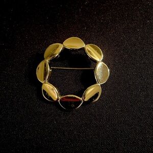 Silver Monet brooch